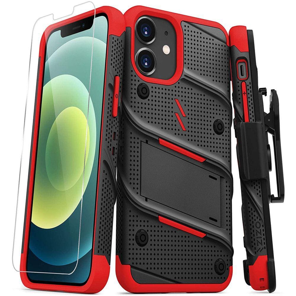 Mini capa ZIZO para  12, suporte,  - preta/vermelha