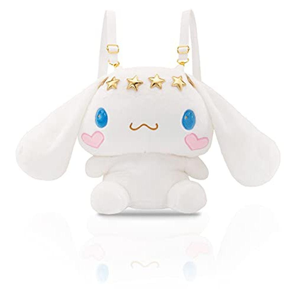 Mochila de boneca de pelúcia Cinnamoroll Kawaii para meninas branca