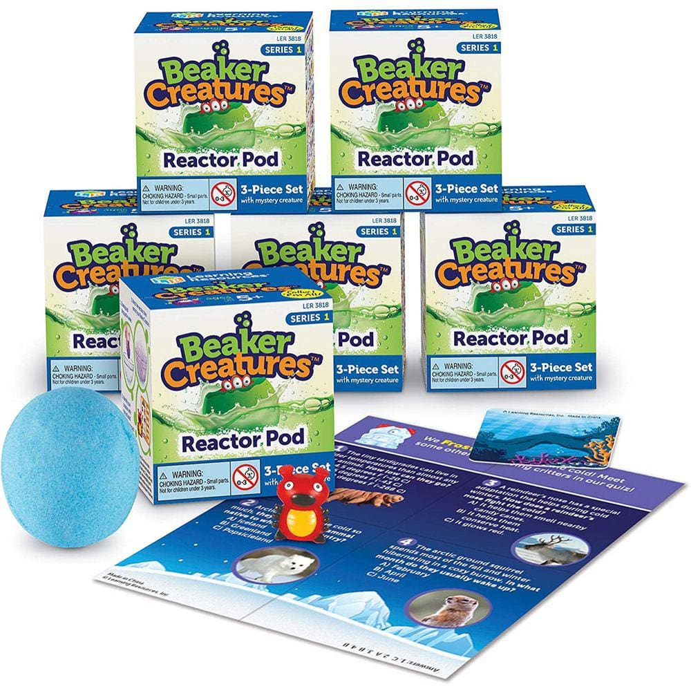 Beaker Creatures Reactor Pods, série 1, pacote com 6, brinquedo com certificação STEM, maiores de 5 anos