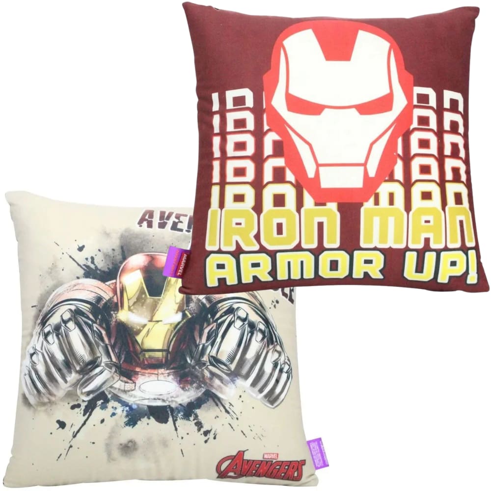 Almofada Homem De Ferro Aveludada 40 x 40 Cm Oficial Marvel