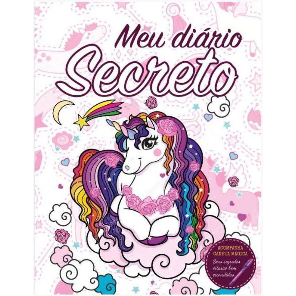 Diário Secreto Unicórnio Branco 2023 60 Páginas 221g 21x23cm