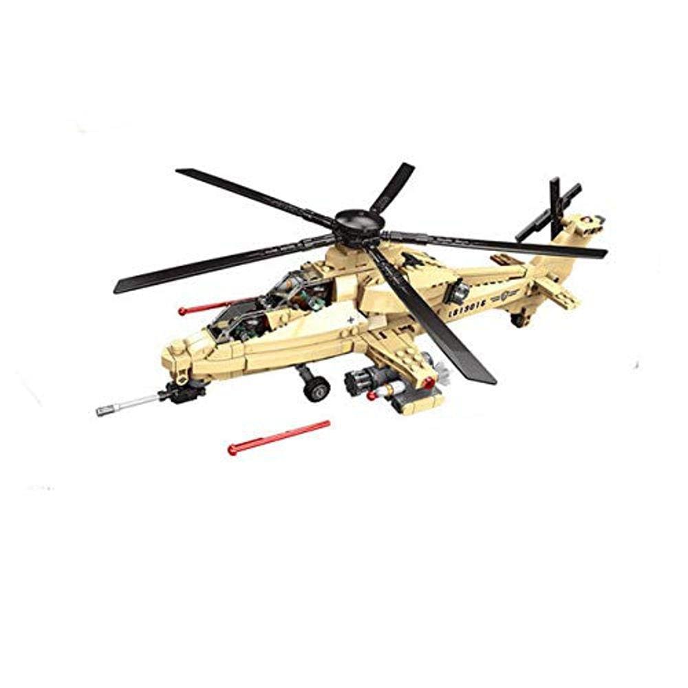 Conjunto de helicópteros Jim`s Fighter WZ-10 - Brinquedo de construção de tijolos