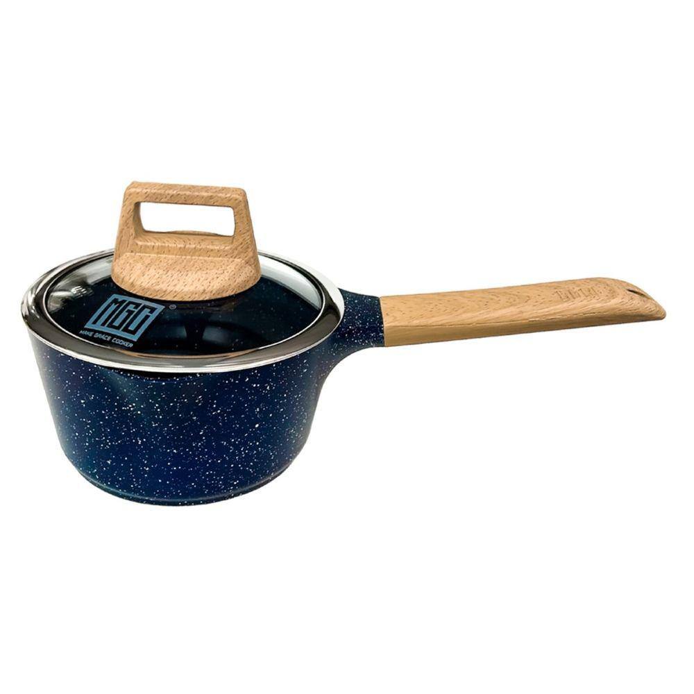 Panela Caçarola antiaderente Alumínio Cerâmico c/ Tampa 16cm