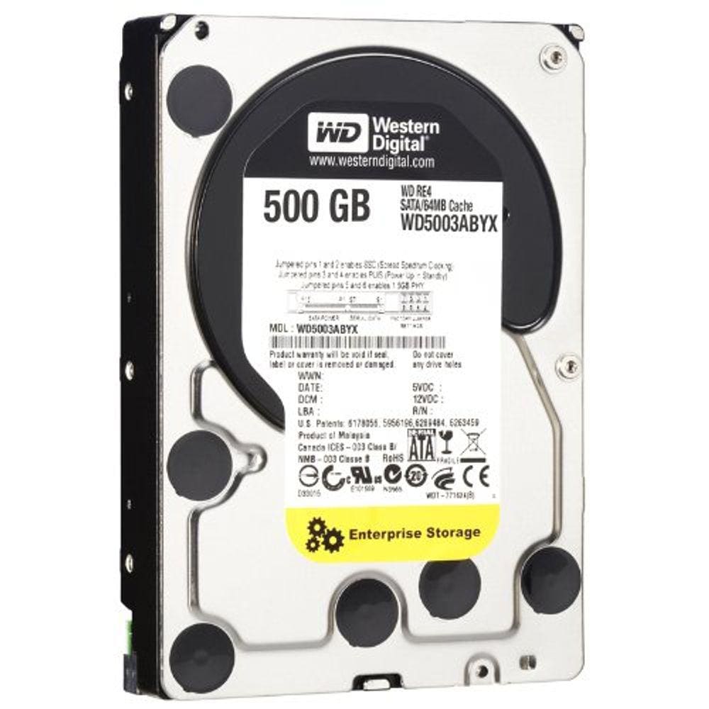 HDD WD RE4 de 500 GB, 3,5", 7.200 RPM, SATA II, cache de 64 MB