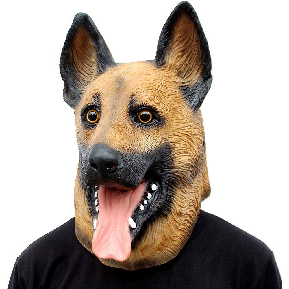 Máscara de fantasia para cães de Halloween Super Bowl Underdog German Shepherd