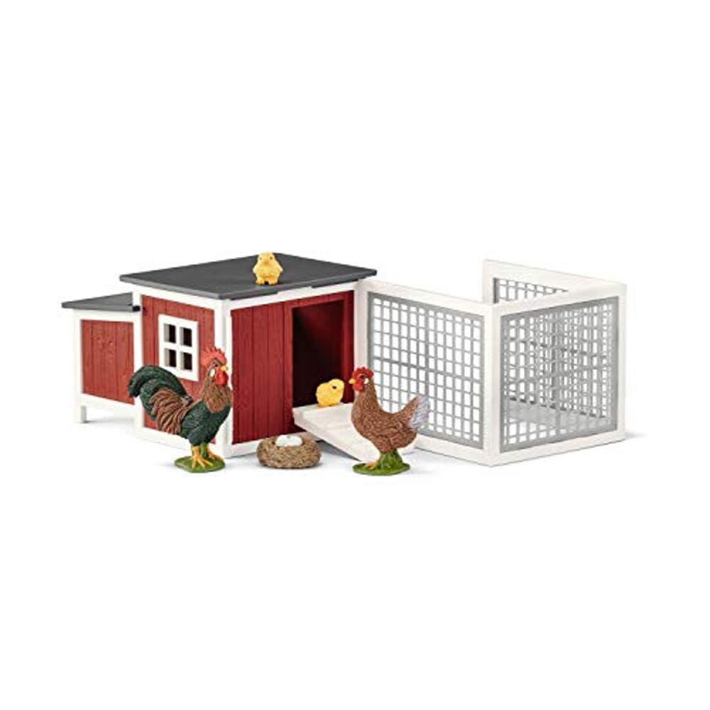 Farm Animal Gifts, conjunto de brinquedos Chicken Coop, 8 peças, mais de 3
