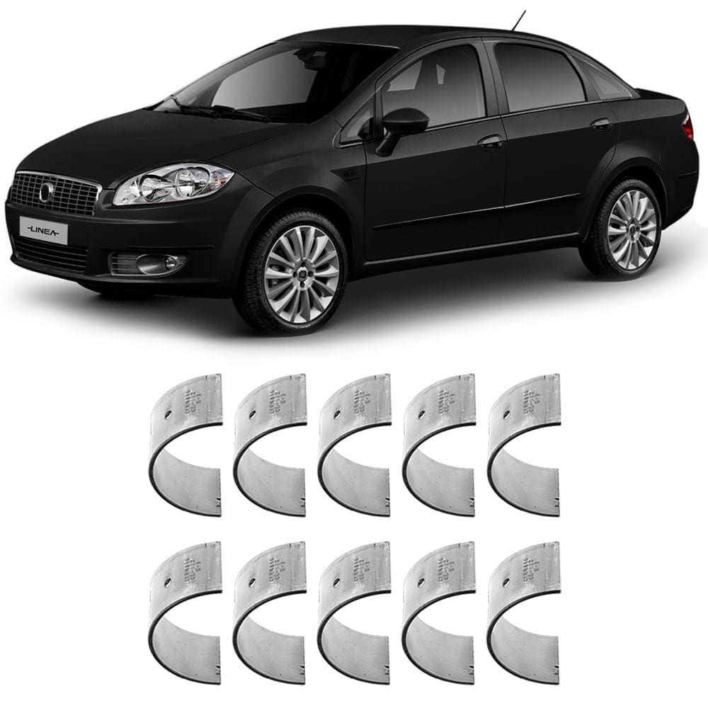 Bronzina Casquilho Mancal STD Palio Linea Palio Strada 1.6 1.8 16V 2010 a 2021 Metal Leve BC745
