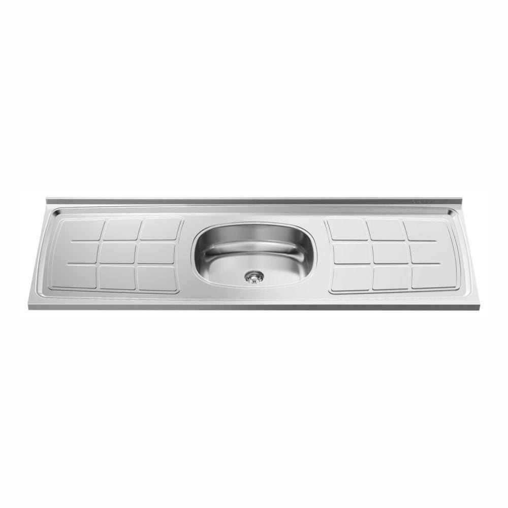 Cuba para Pia de Cozinha 150cmx53cm Concretada Escorredor Bali Inox