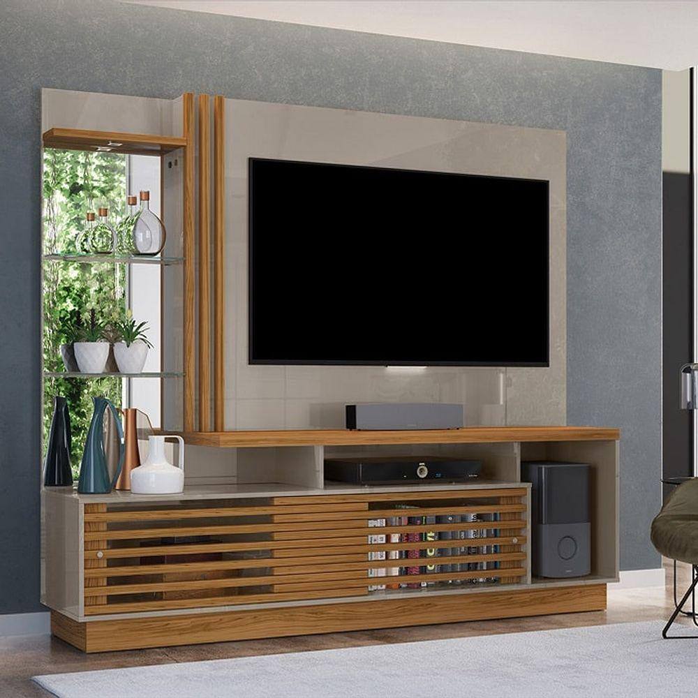 Painel Frizz Plus Para Tv De Até 60 Polegadas - Fend / Natural - Madetec