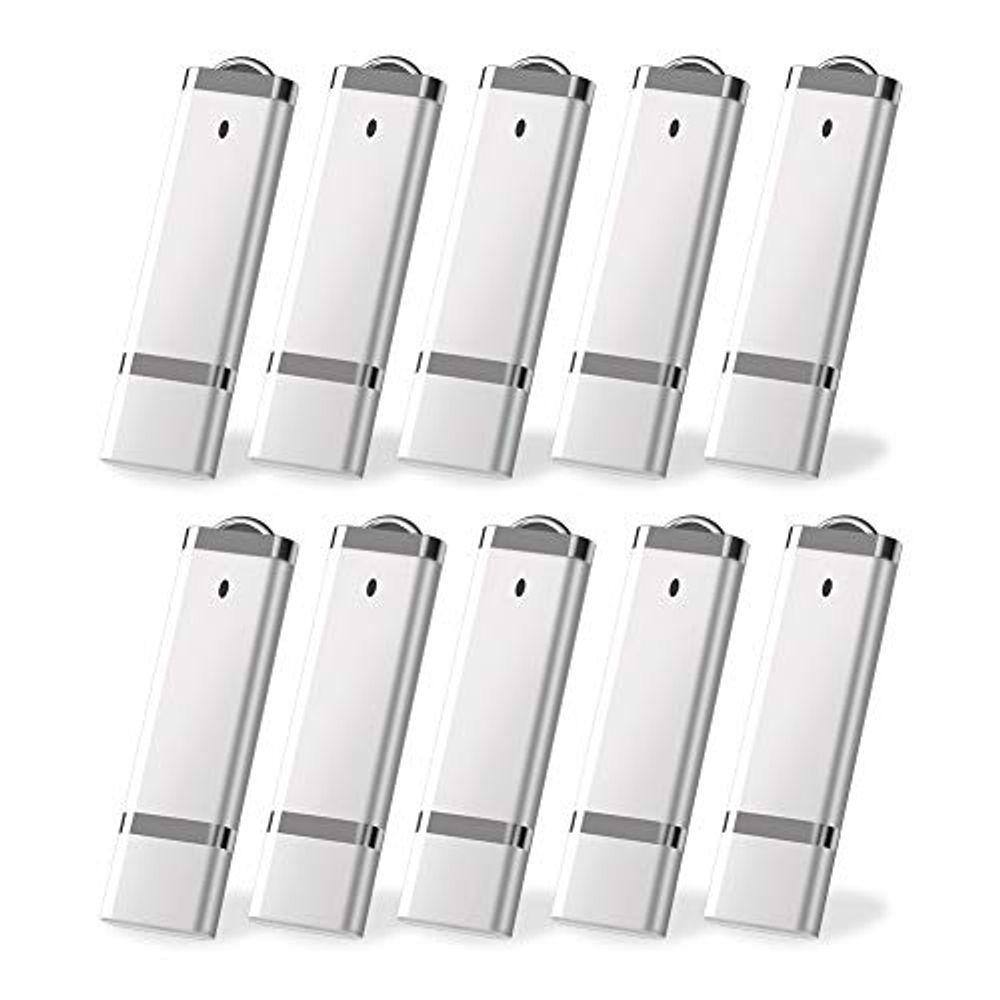 Unidades flash USB 16G, pacote múltiplo prateado