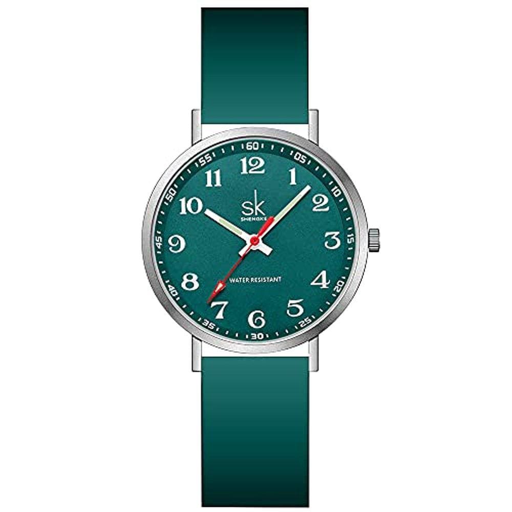 Relógio feminino Ultra Thin Fashion (verde)