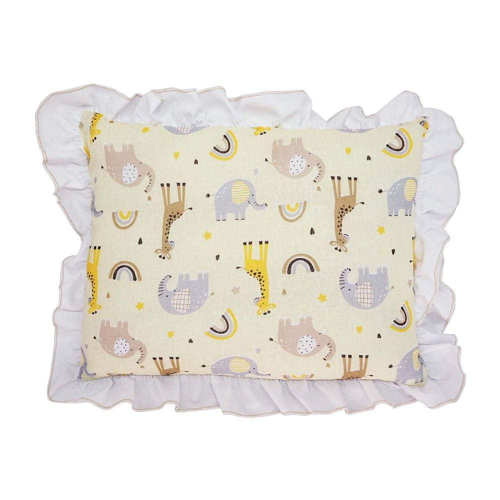 Travesseiro Com Babado Bublim Baby 100% Algodão Estampas Variadas 28X35cm