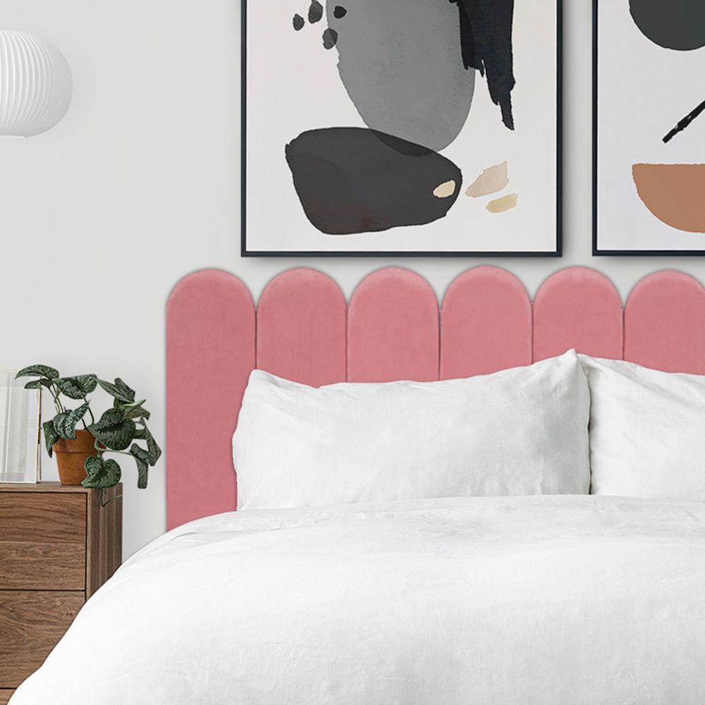 Cabeceira Nuvem Estofada Suede Para Cama Box - Módulo 20cm x 60cm