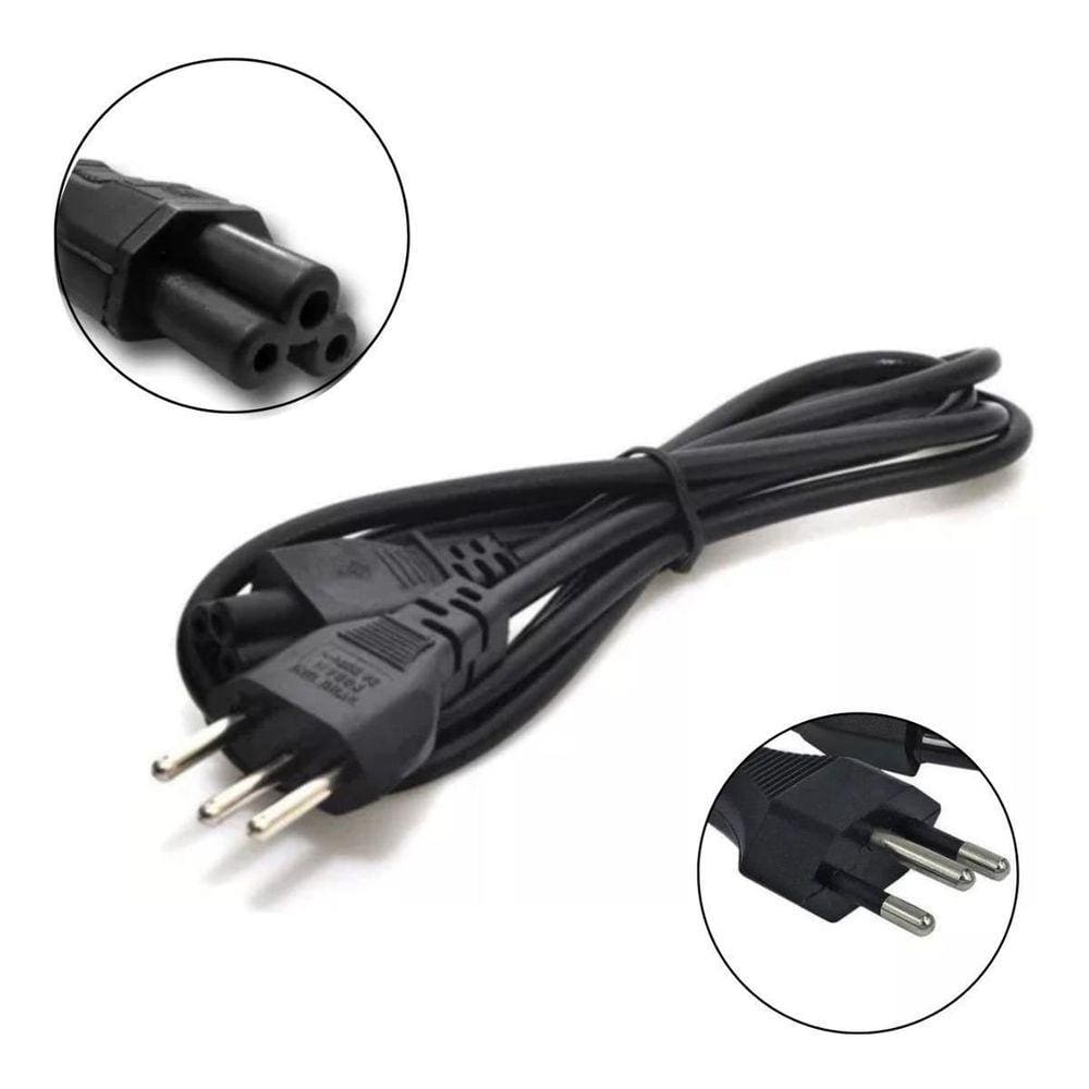 Cabo Força Tripolar 1,5m - Notebook/TV - Pinos Protegidos