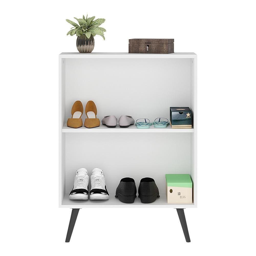 Sapateira 2 Portas Retrô Nina Branca/preta