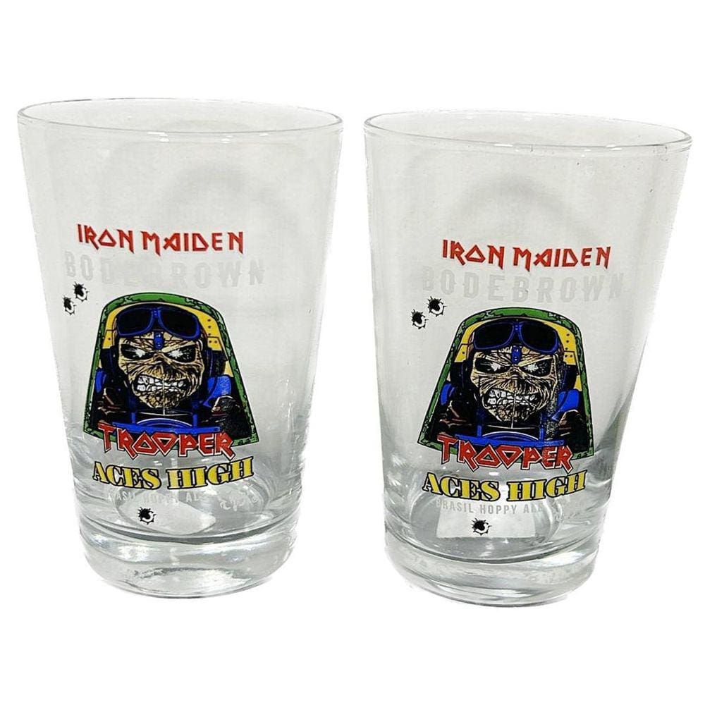 2 Copos Iron Maiden Trooper 350ml Caldereta