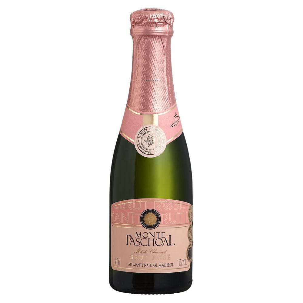 Caixa de Espumante Brut Rosé Monte Paschoal 12 x 187 ml