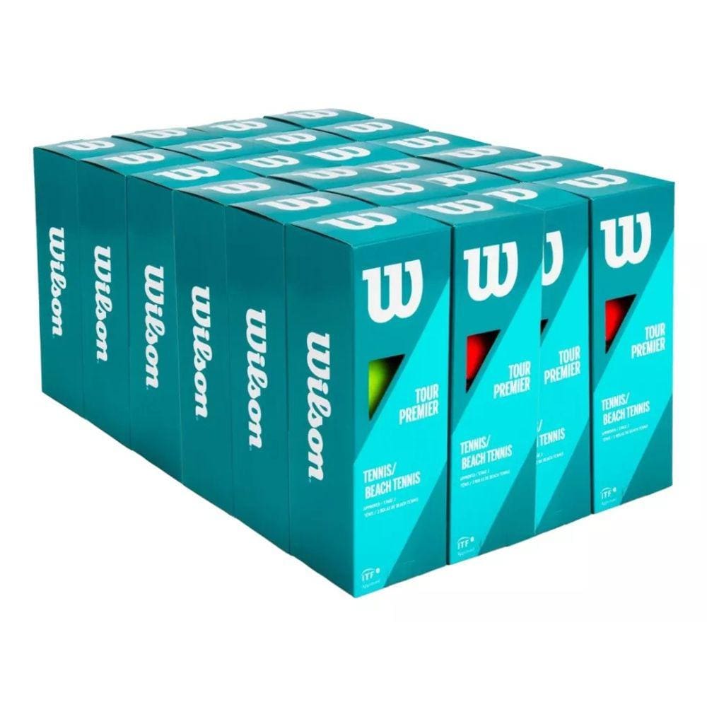 Bolas de Beach Tennis Wilson Tour Premier - Cx com 72 Bolas