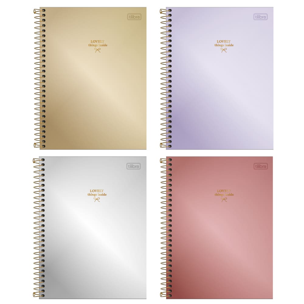 Caderno Colegial 10 Matérias Tilibra West Village Metalizado