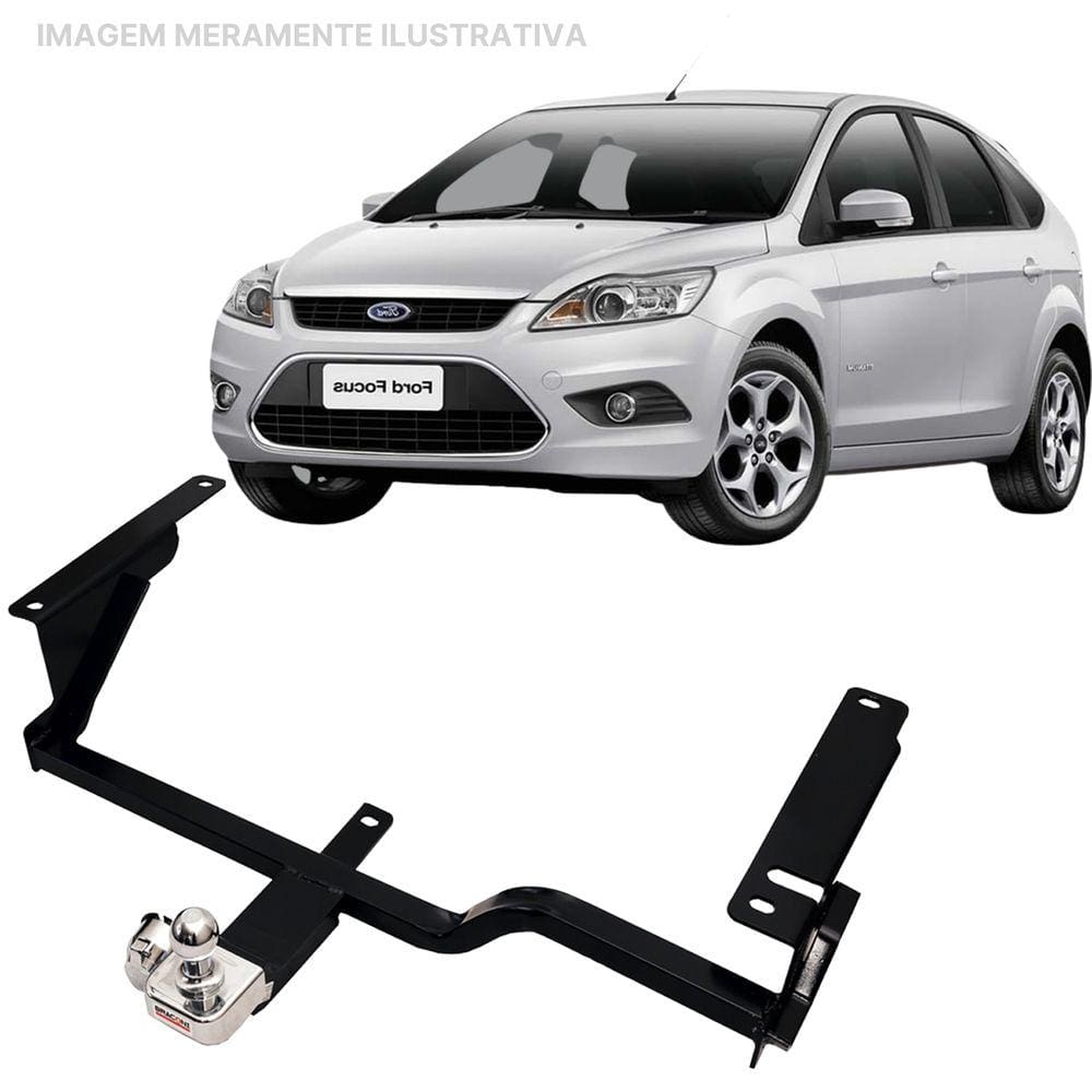 Engate Reboque Rabicho Fixo Focus Hatch 2001 a 2008 450Kg