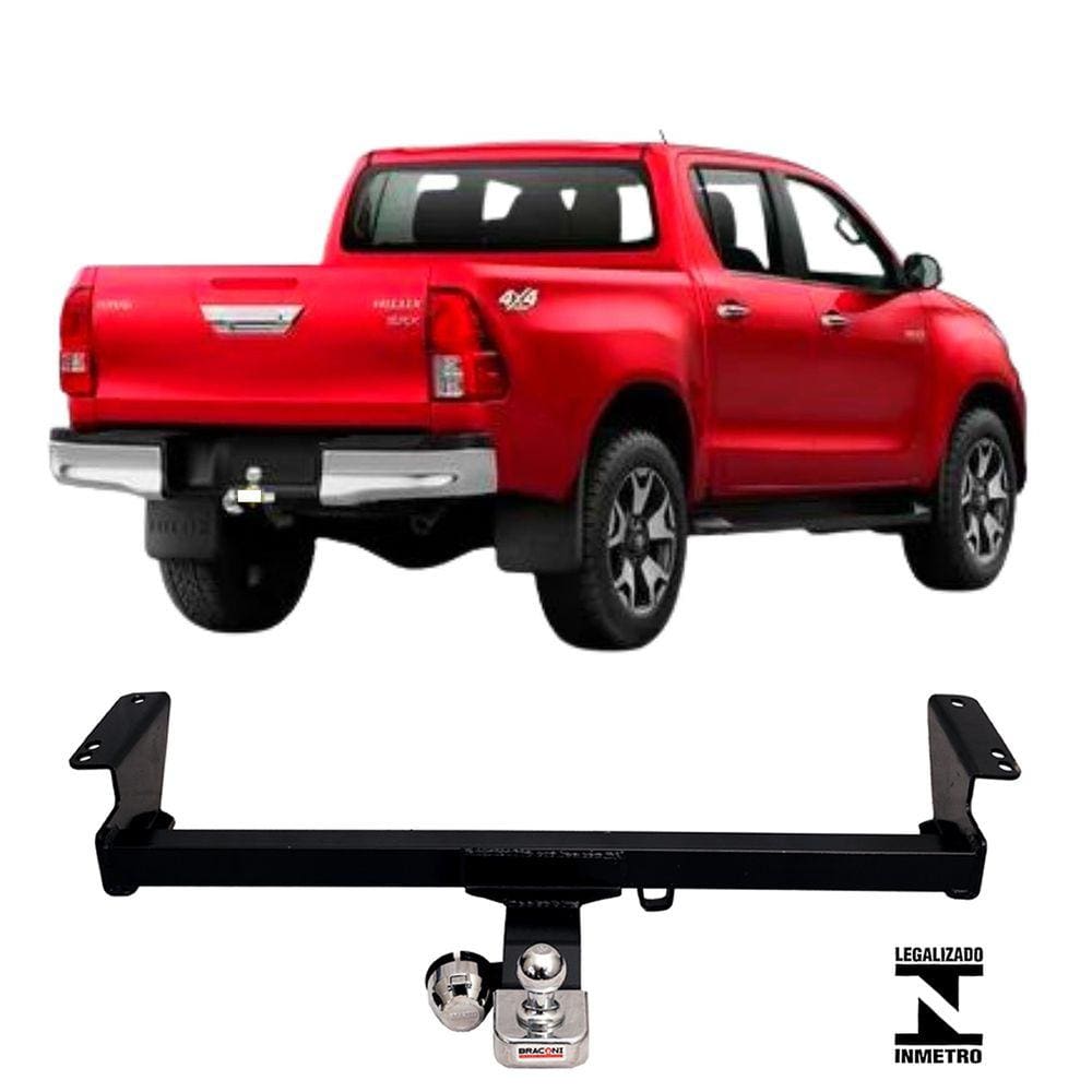 Engate Reboque Rabicho Fixo Hilux 2016 a 2021 1000Kg