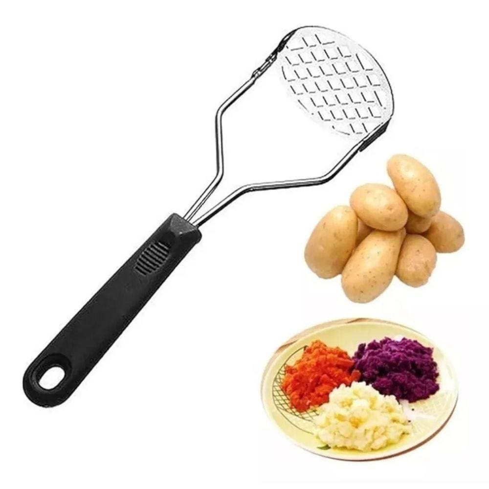 Amassador Batatas Legumes Feijão Aço Inox e Cabo Reforçado