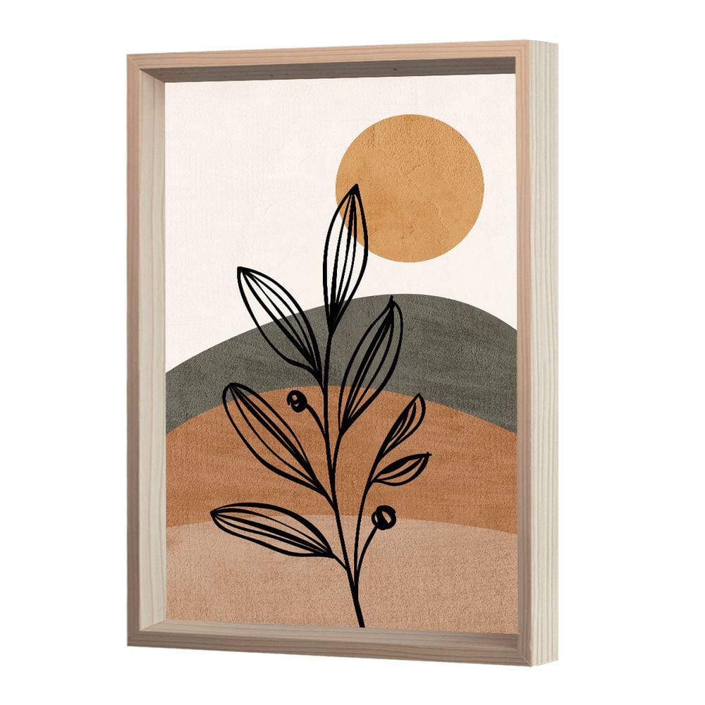 Quadro Decorativo Abstrato Boho Ramos Sol Sala Moderno