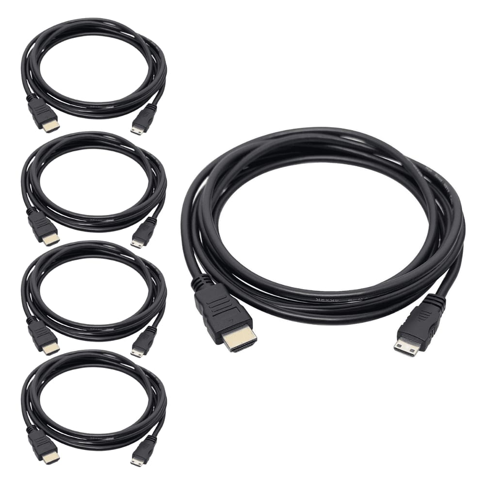 Kit 5 Cabo Mini HDMI Para HDMI 4k Ultra HD 1,5 Metros