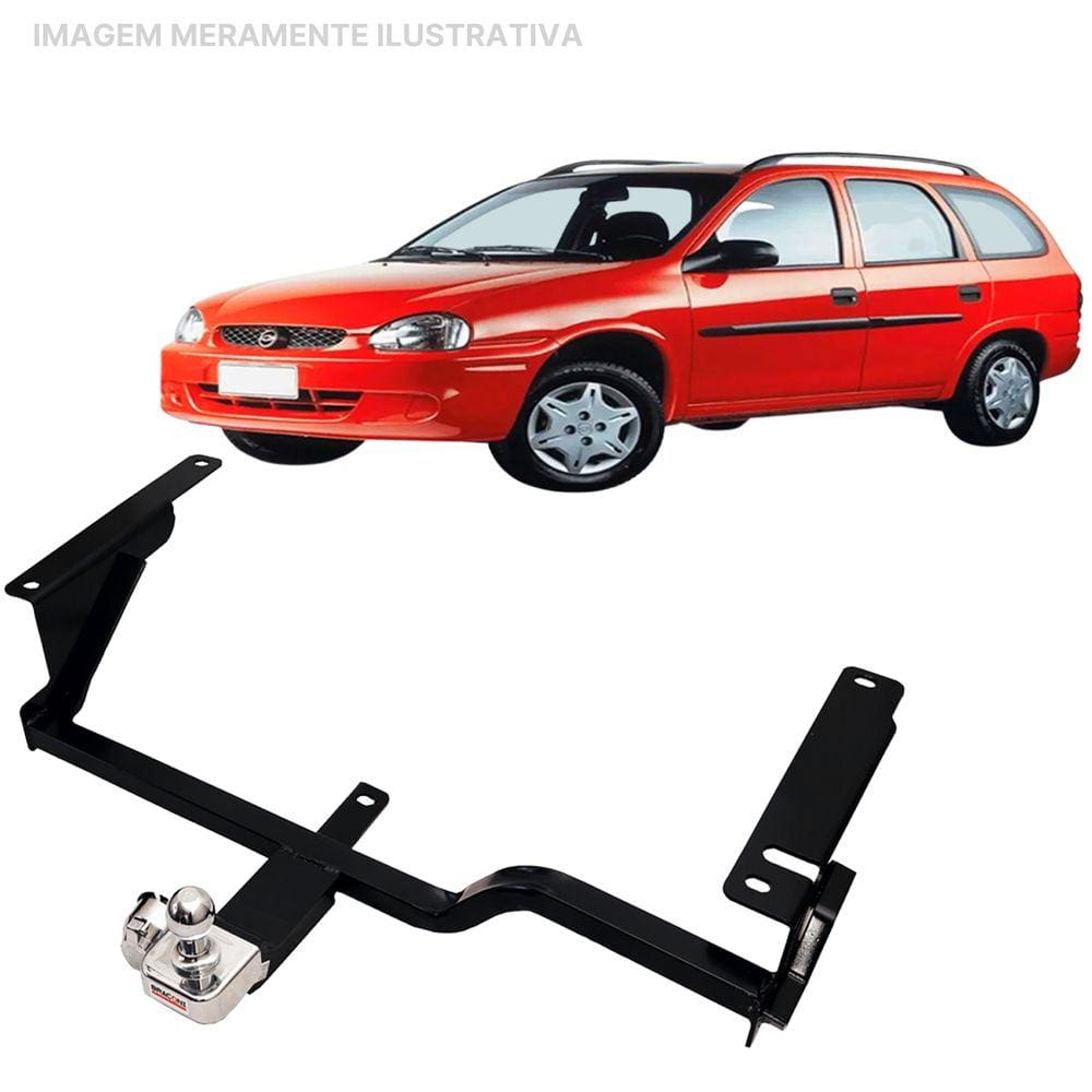 Engate Reboque Rabicho Fixo Corsa Wagon 1999 a 2004 600Kg