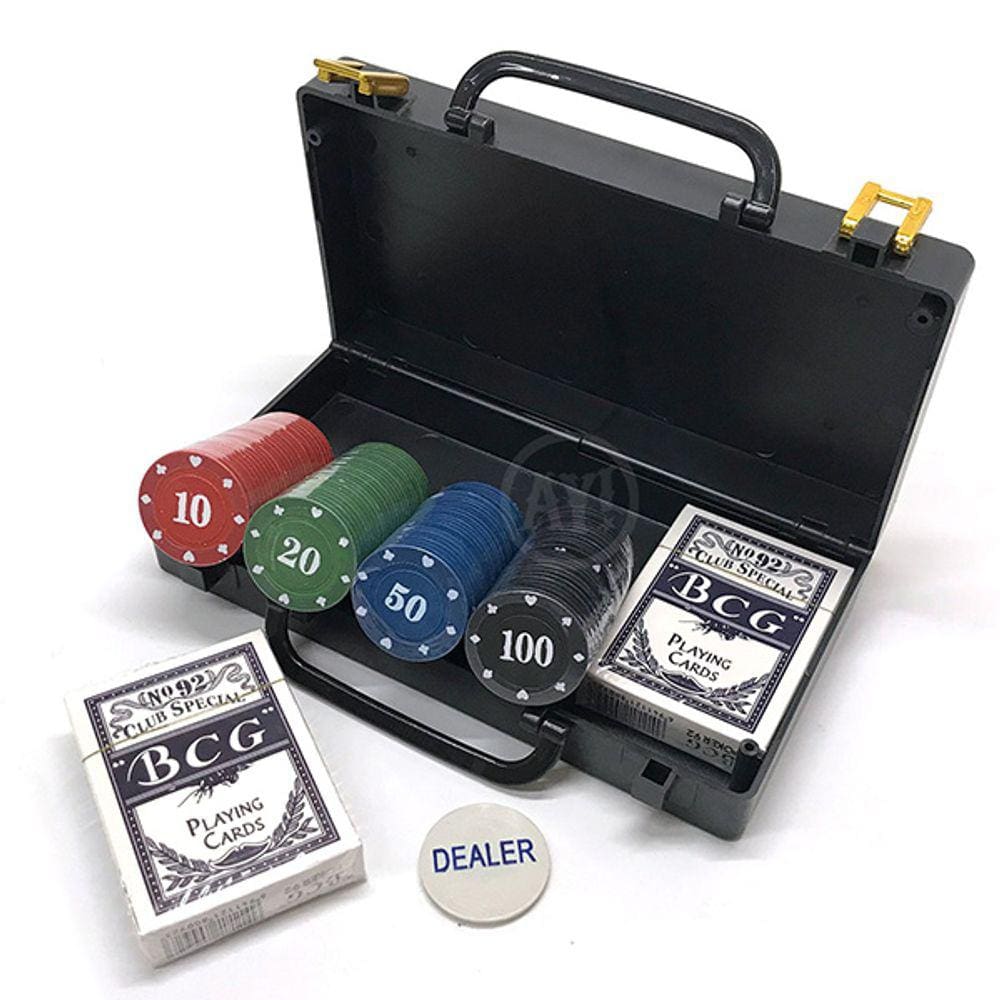 Jogo de Poker Kit Profissional Estojo em Metal com 100 Fichas Unidade -  Rocie/ WX Gift - Grupo Rocie - Jogo de Poker - Magazine Luiza