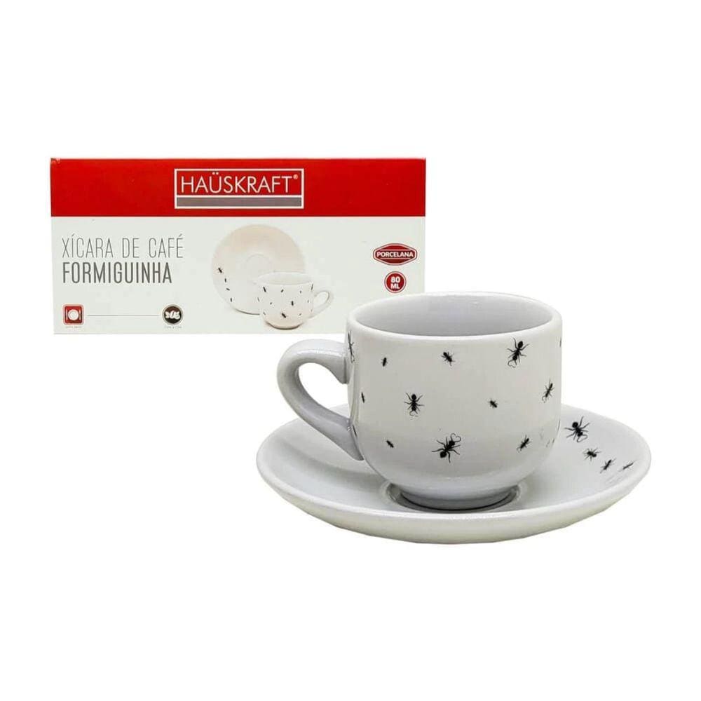 Conjunto de Xícaras de café formiguinha 90ml HAÜSKRAFT
