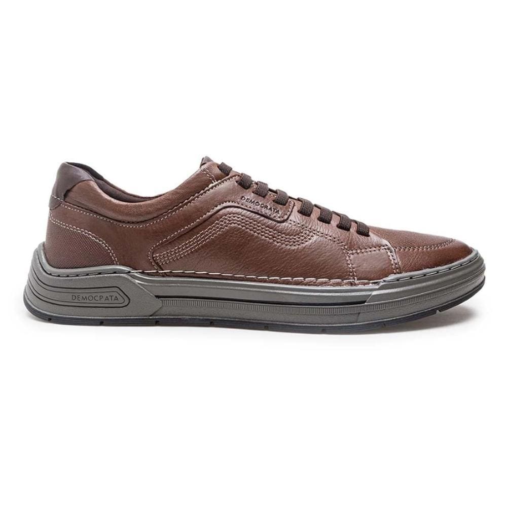 Sapatênis De Couro Democrata Masculino Denim Volp 151301