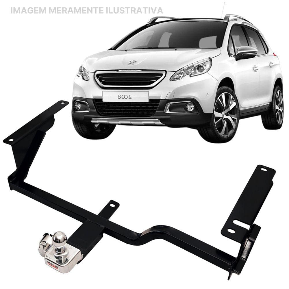 Engate Reboque Rabicho Fixo Peugeot 2008 2015 a 2018 450Kg