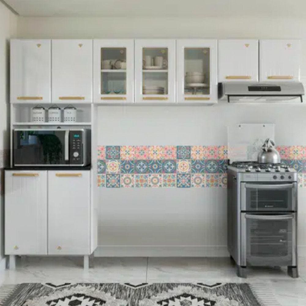 Cozinha Modulada 3 Peças 9 Portas Aço Diamante Telasul