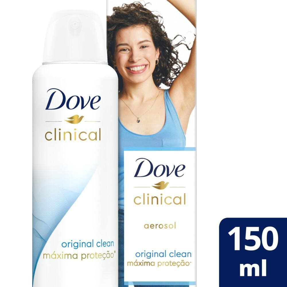 Desodorante Antitranspirante Aerosol Dove Clinical Clean 150ml