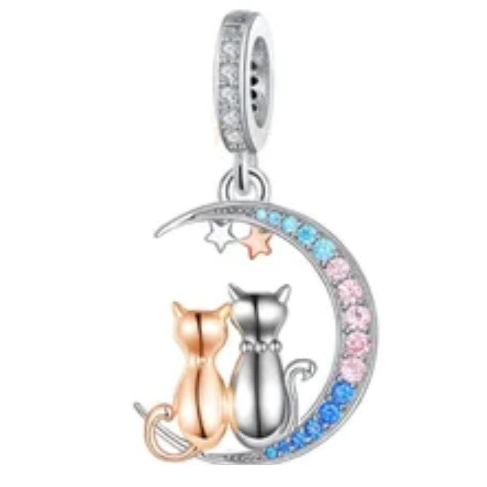 Berloque Pingente Amor De Gatos