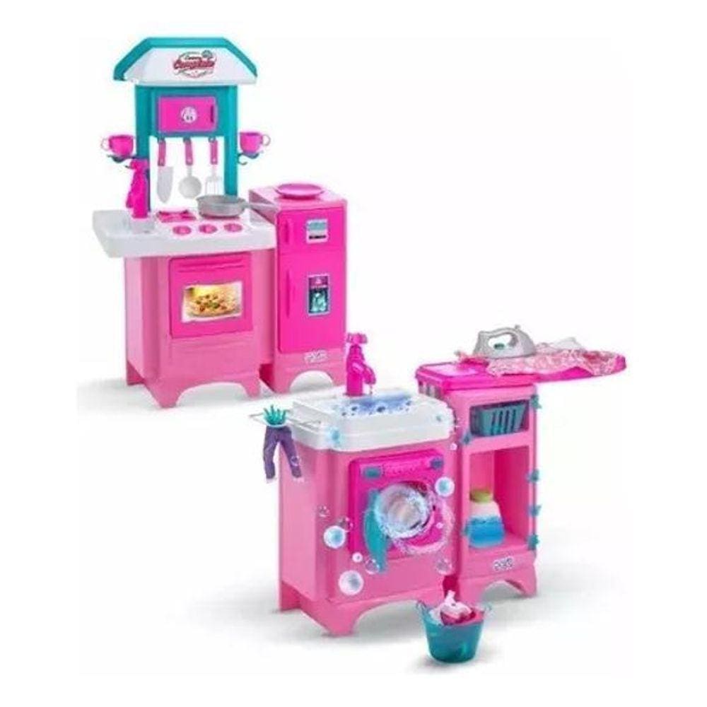 Kit Cozinha Infantil Rosa - Magic Toys