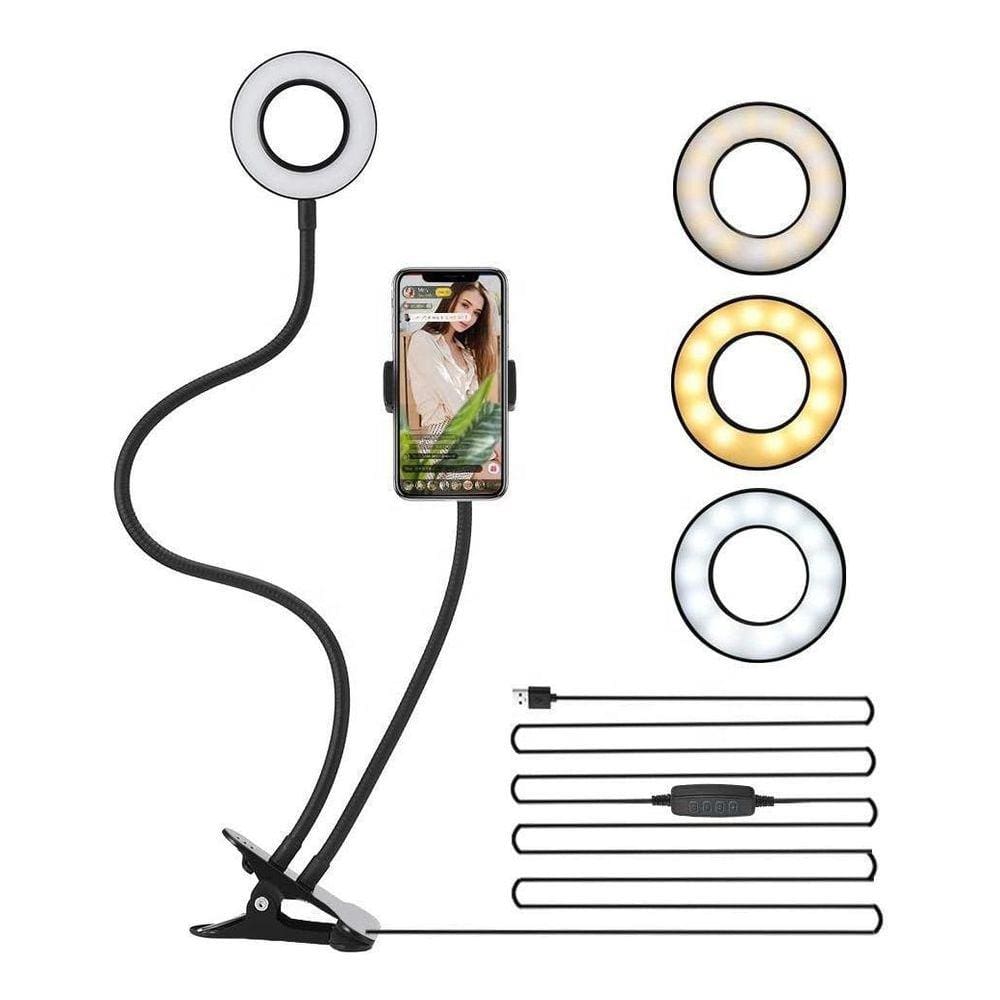 Ring Light 2 Em 1 Com Suporte Para Gravação Videos Fotos