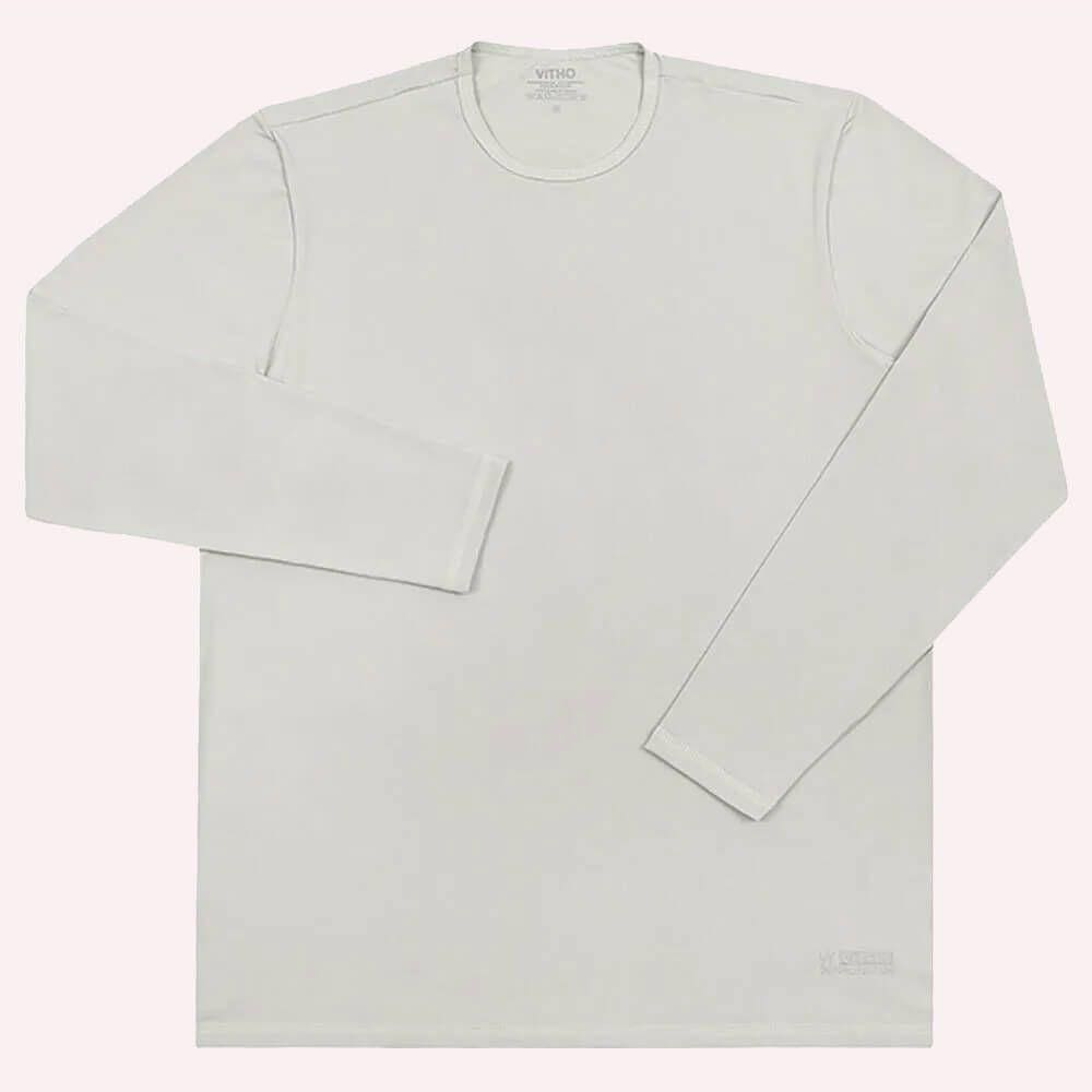 Camiseta Masculina Proteção Térmica UV Theo 50+ Prata GG