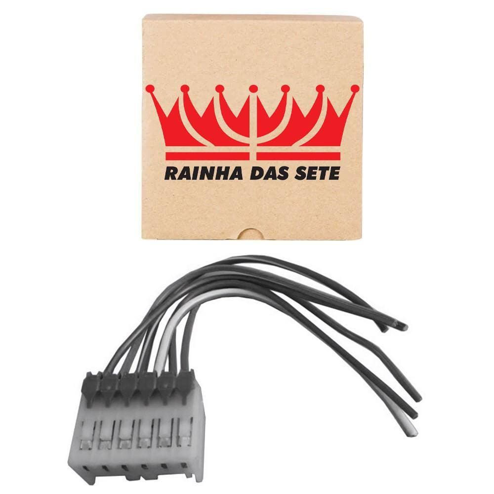 Chicote Conector Botão Vidro Elétrico Palio Uno 6 Vias
