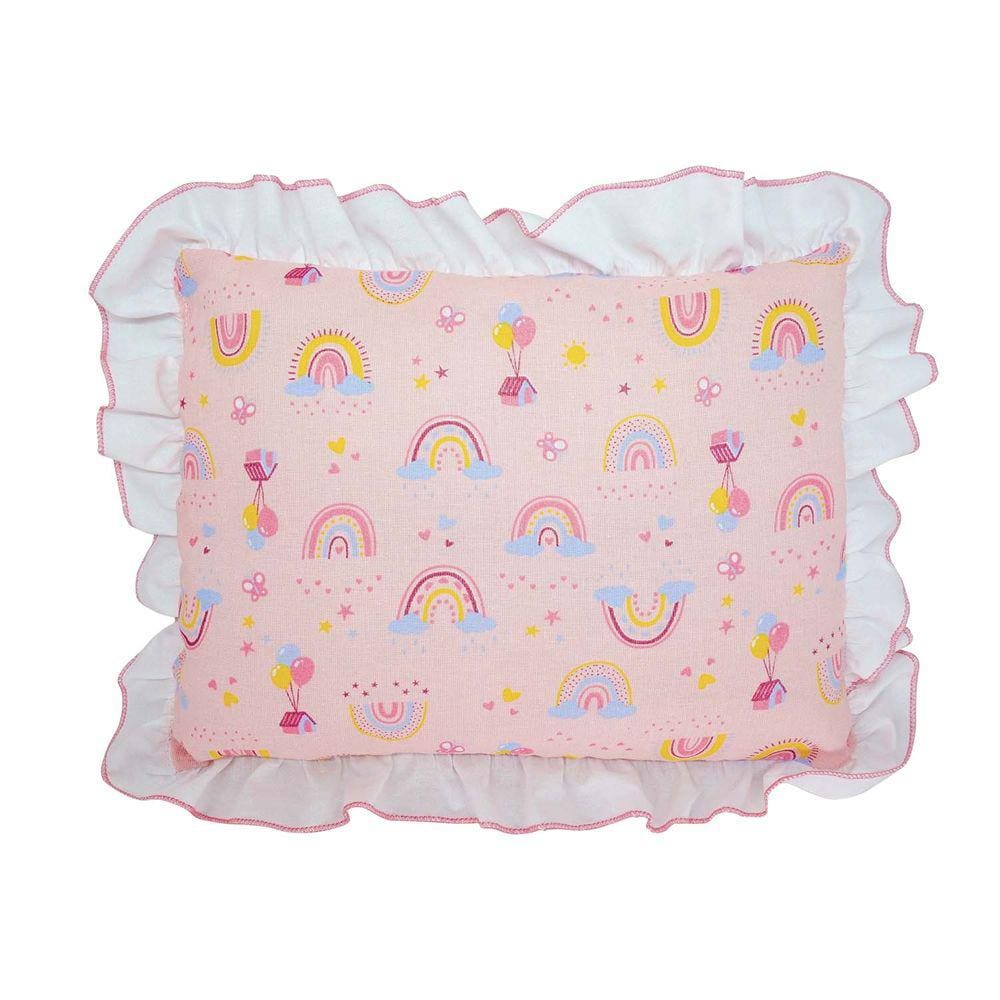 Travesseiro Com Babado Bublim Baby 100% Algodão Estampas Variadas 28X35cm