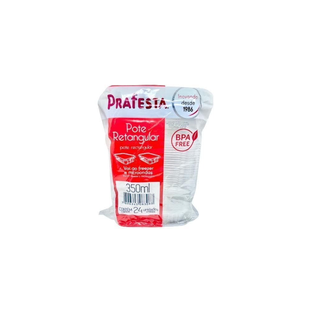 Pote Retangular 350ml - Armazenamento de Alimentos - Embanet