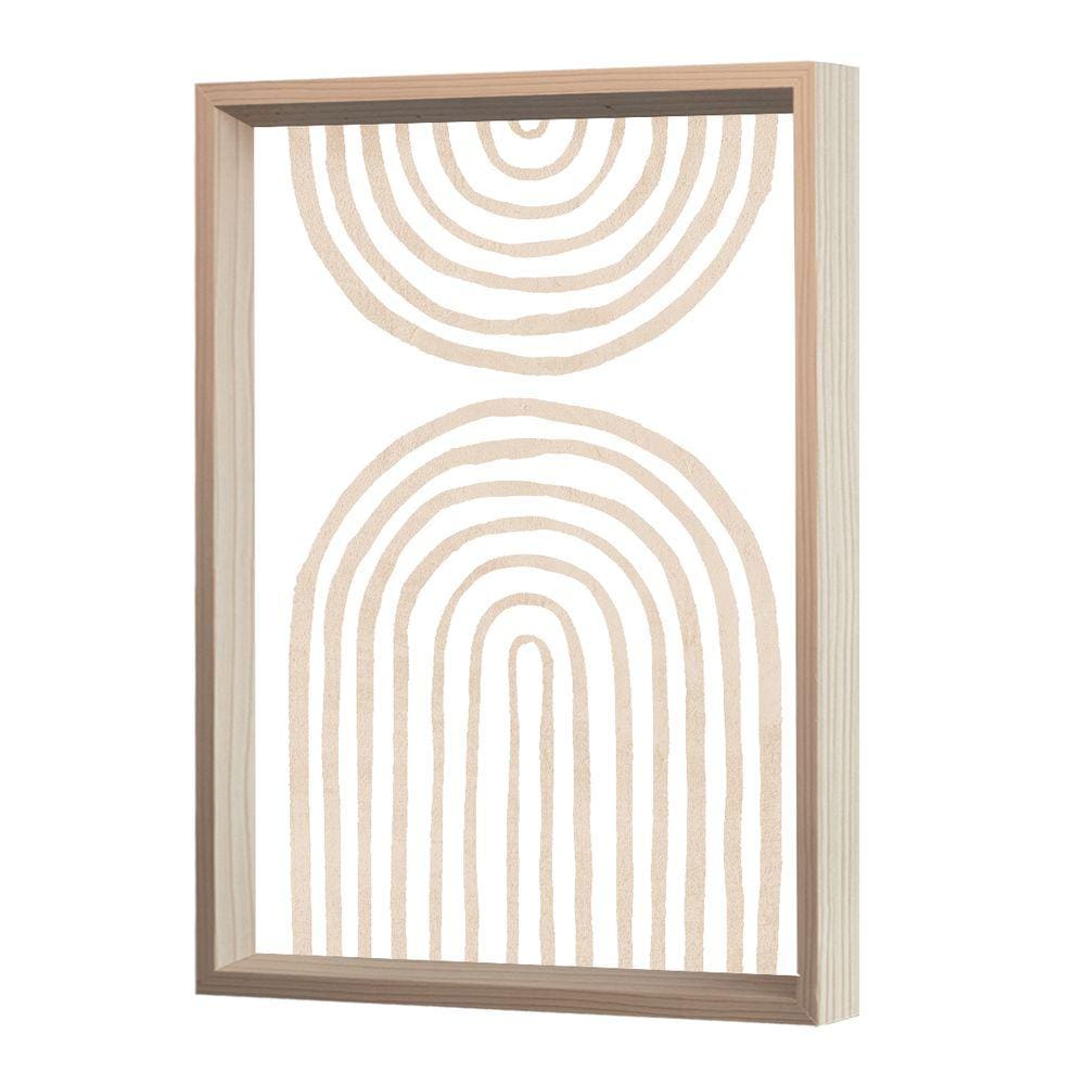 Quadro Decorativo Abstrato Boho Bege Sala Grande Moderno