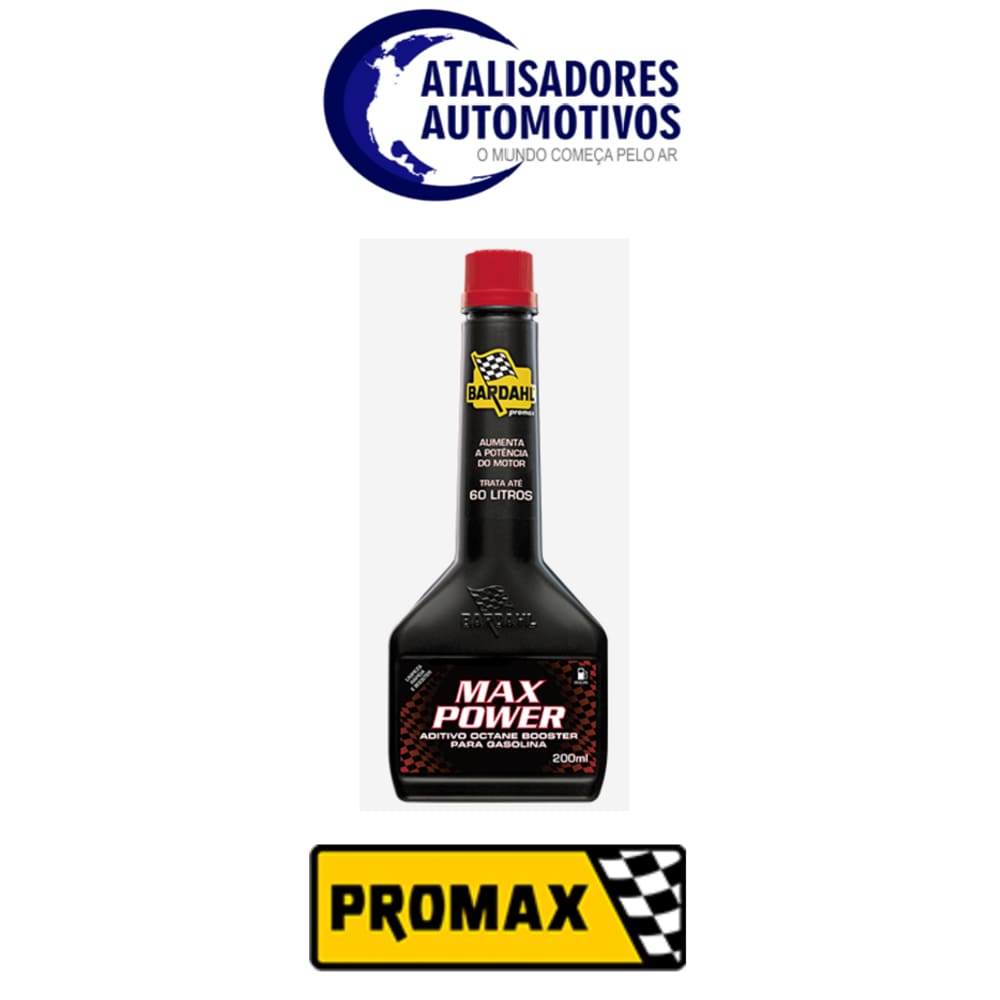 Aditivo de Combustível MAX POWER para carros e motos (controle do octanagem e restauração de potência) 200ml-Bardahl