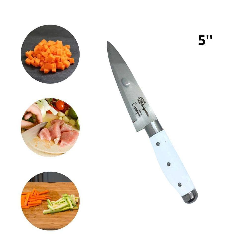 Faca 5` Inox Cozinha Carne Legumes Frutas Peixe Churrasco