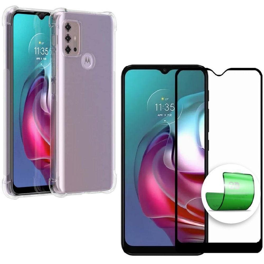 Capa Capinha + Película 9D Cerâmica Moto G30