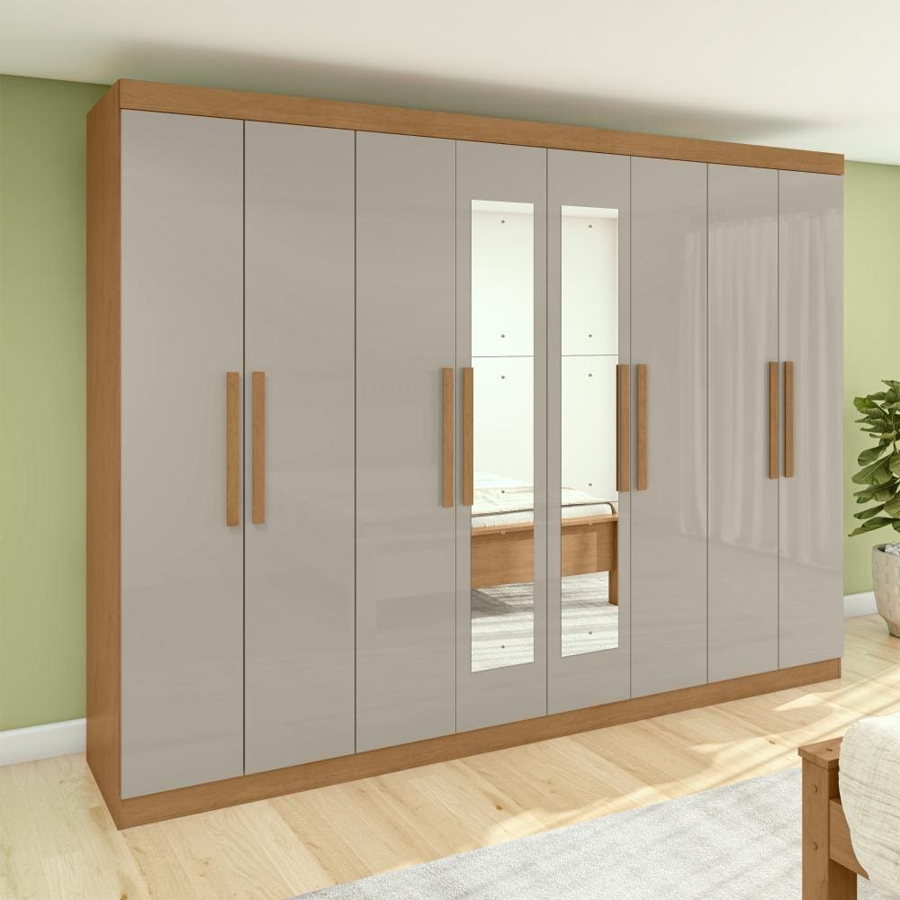 Guarda-roupa Casal Easy Slim 8 Portas Com Espelho | Extra