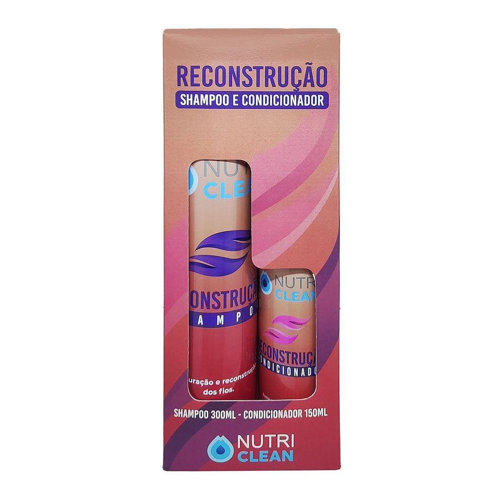 Kit Capilar Nutriclean Reconstrução Shampoo 300ml + Condicionador 150ml