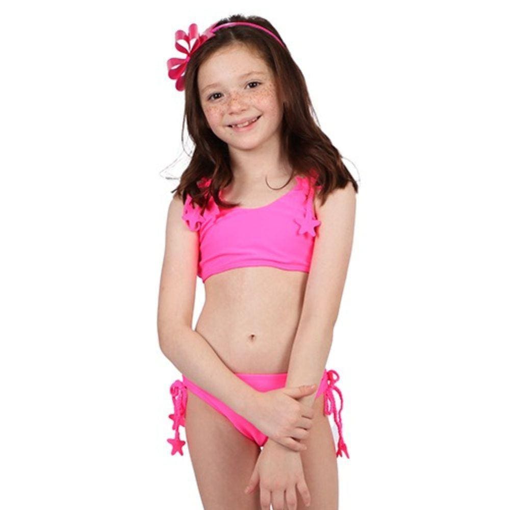 Biquíni Faixa Alexia Pink Siri Kids Moda Praia