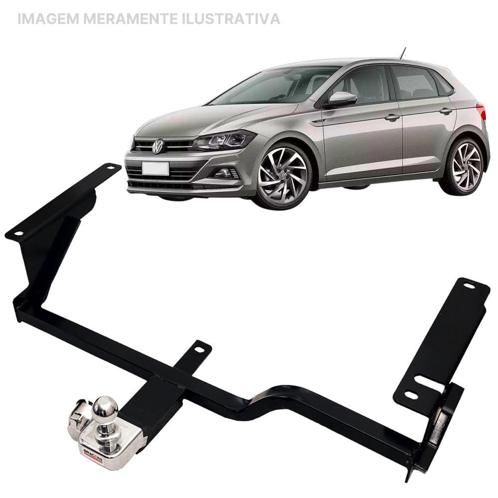 Engate Reboque Rabicho Fixo Polo Hatch 2018 a 2023 450Kg